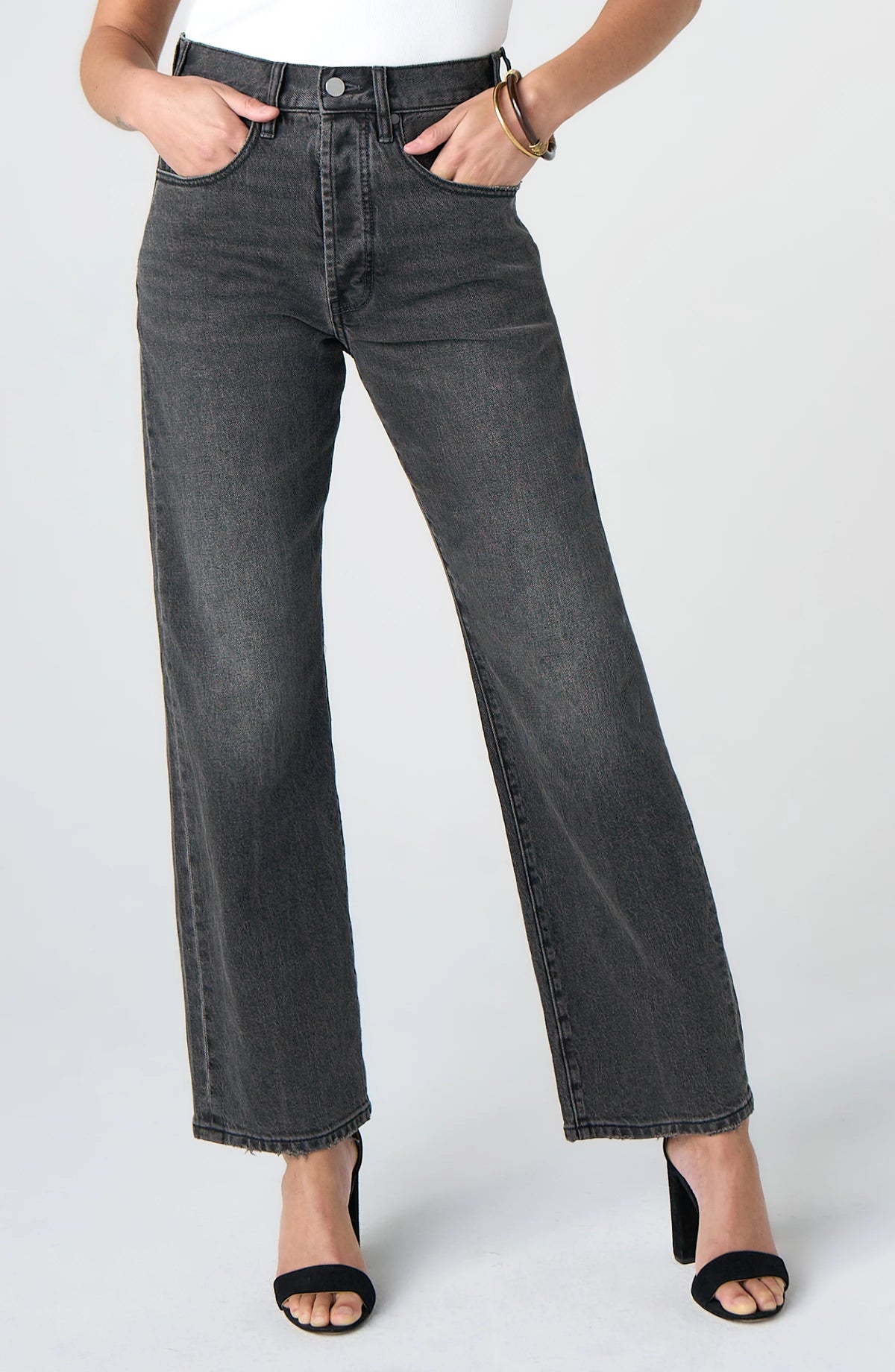 MAISIE HR VINTAGE STRAIGHT 30INS - SHADOW OPAL GREY