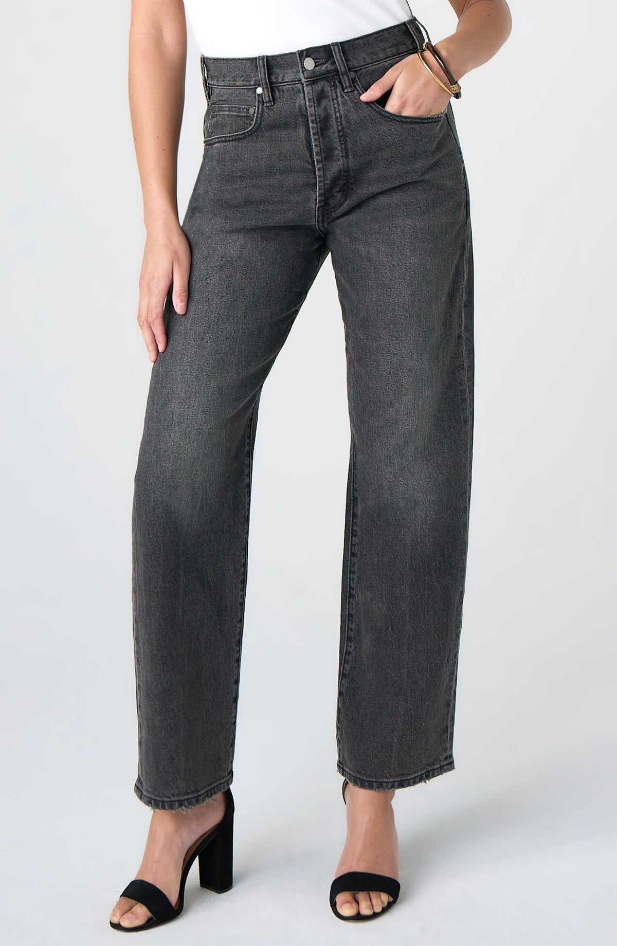 MAISIE HR VINTAGE STRAIGHT 30INS - SHADOW OPAL GREY