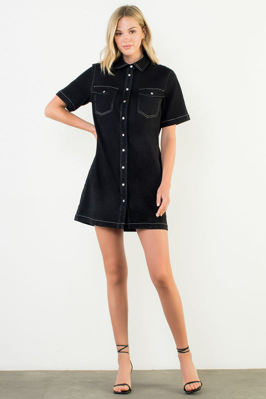 WESTERN FAUX SUEDE DRESS