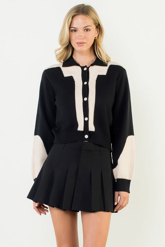 BUTTON DOWN SWEATER